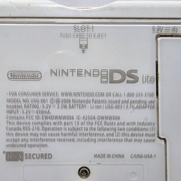 Nintendo DS Lite 2006 White Works Console/Case No Power Cord No Stylus Plz Read - Picture 11 of 14